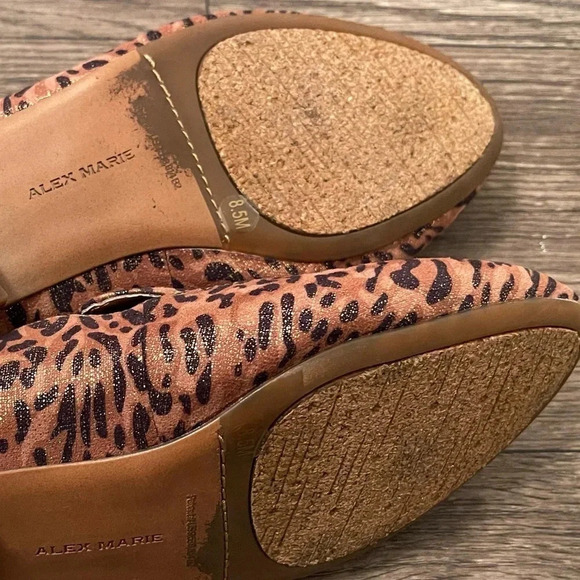 Alex Marie metallic leopard print loafers - Picture 9 of 10